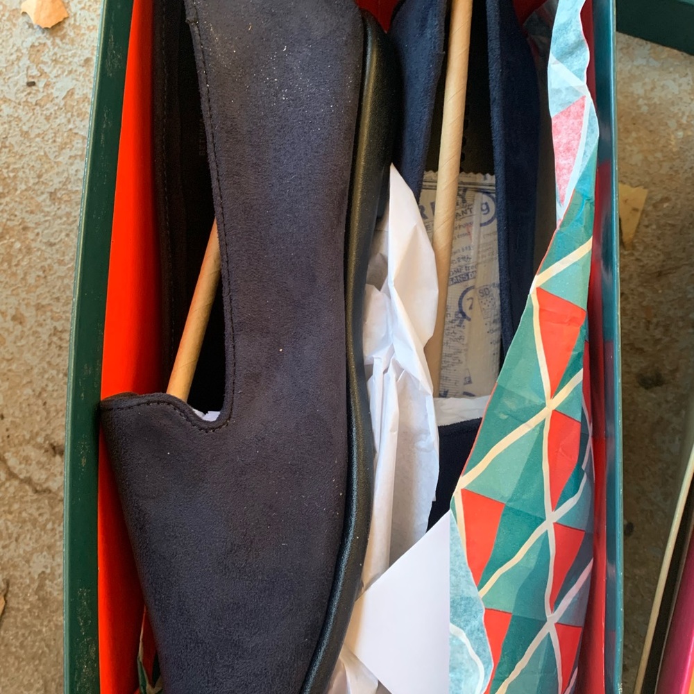 Aerosoles Faux Suede Navy Flats